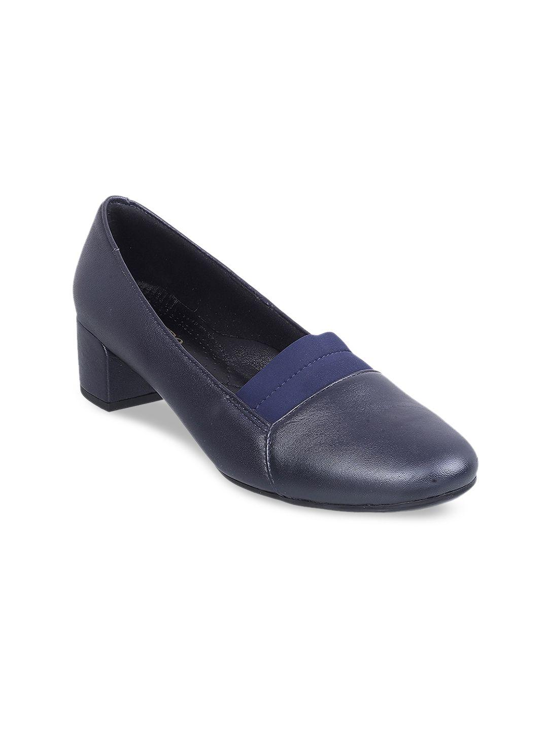 metro women blue solid pumps