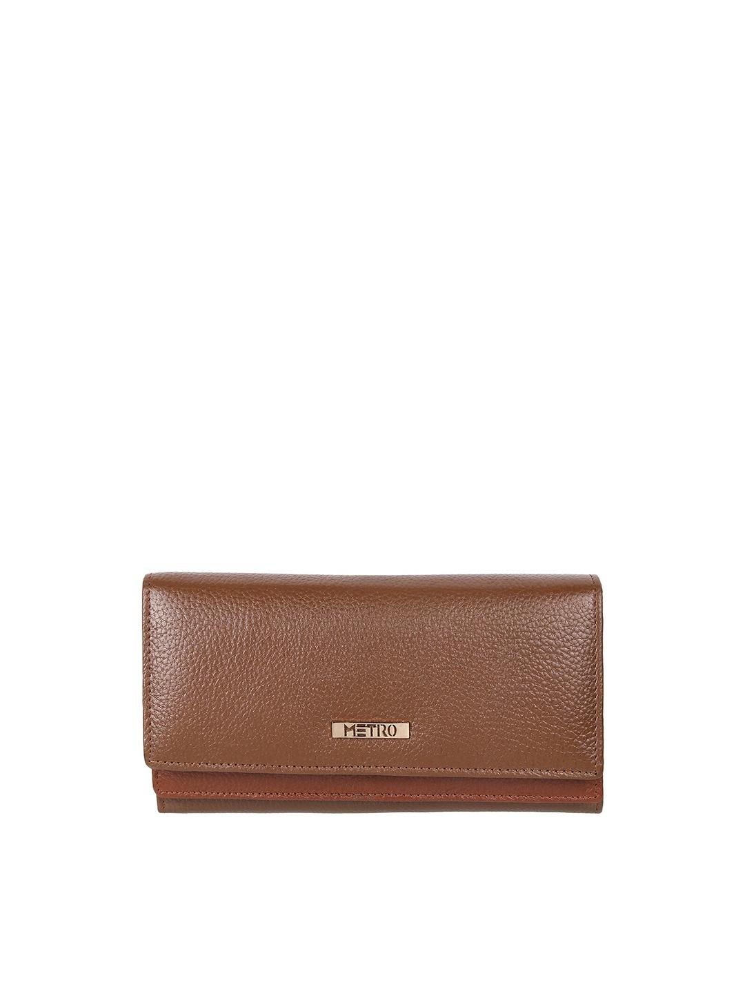 metro women leather two fold wallet