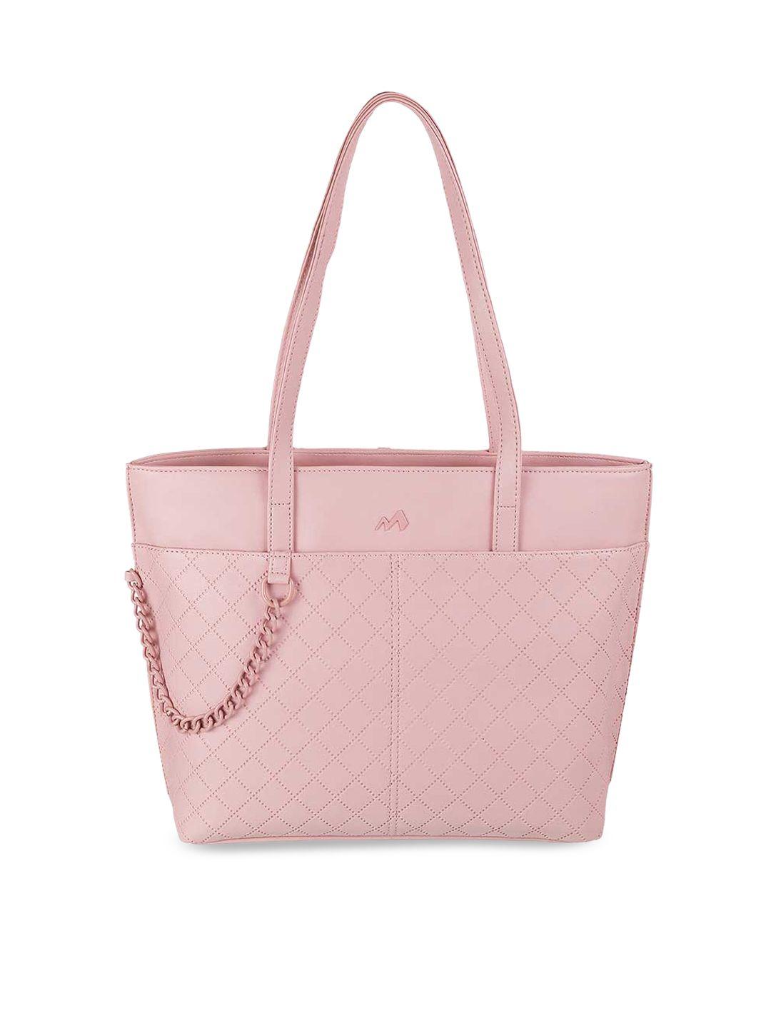 metro women pink textured shoulder bag