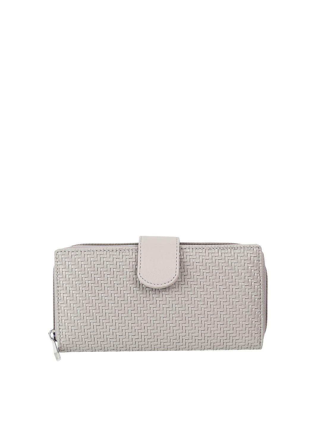 metro women textured zip around wallet