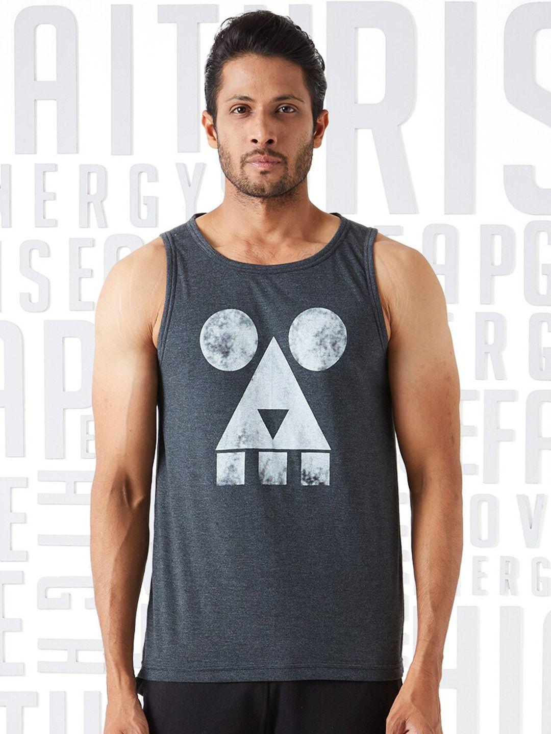 metronaut men typography printed cotton sleeveless t-shirt