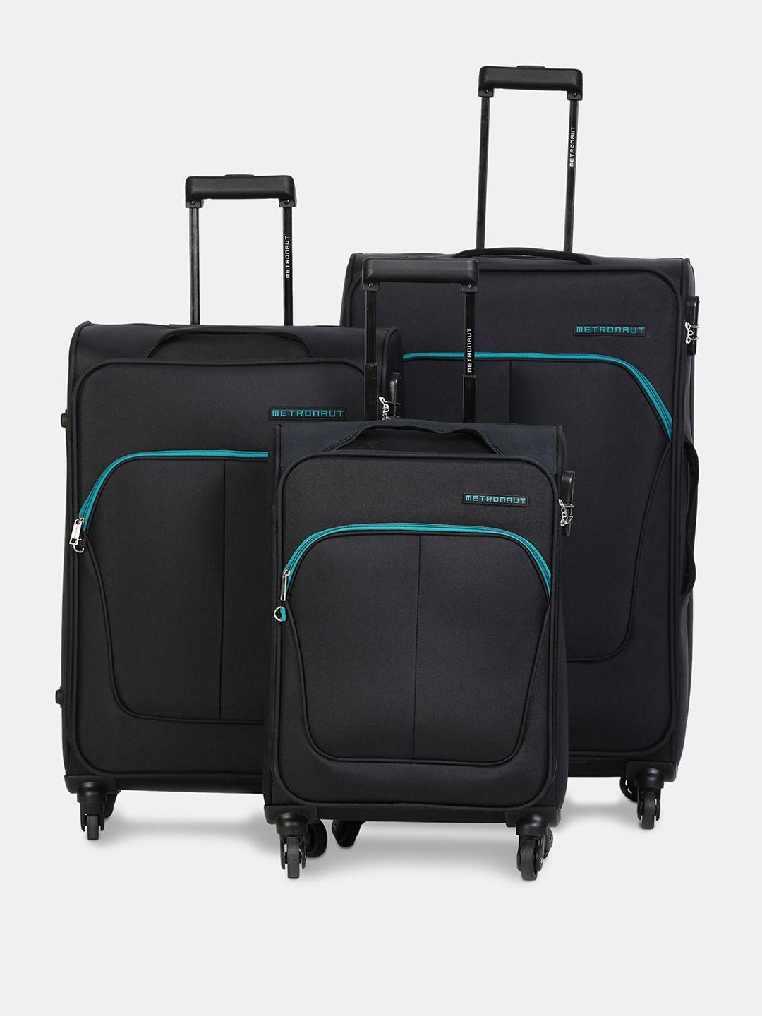 metronaut set of 3 soft trolley suitcases - cabin, medium & large