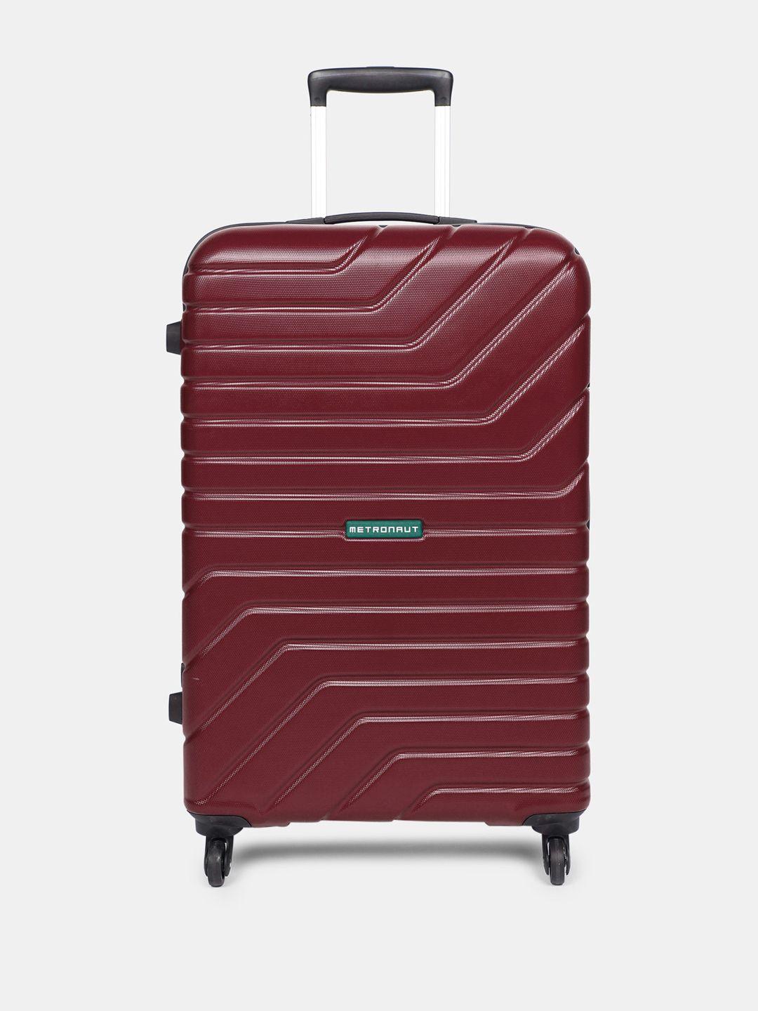 metronaut textured large check-in suitcase trolley