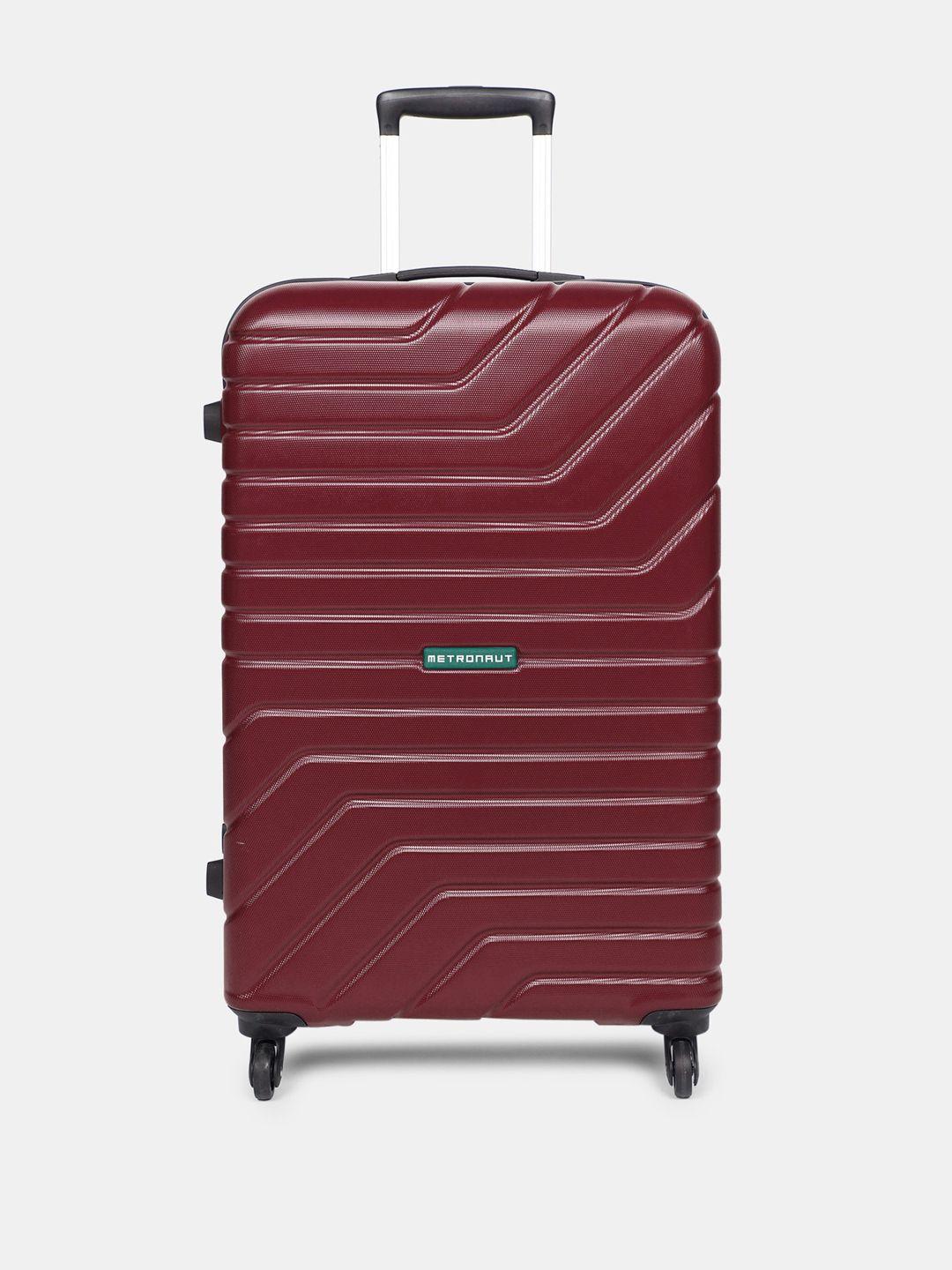metronaut textured medium check-in suitcase trolley