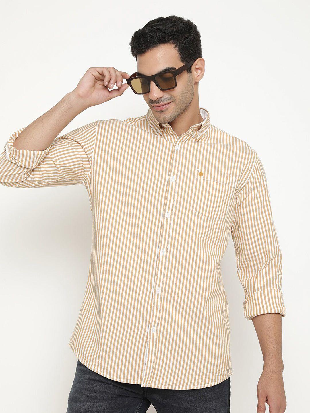 mettle striped cotton casual shirt