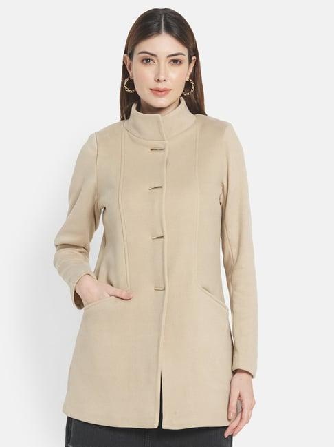 mettle beige cotton coat