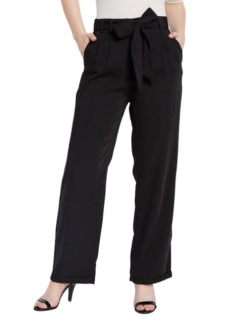 mettle black cotton trousers