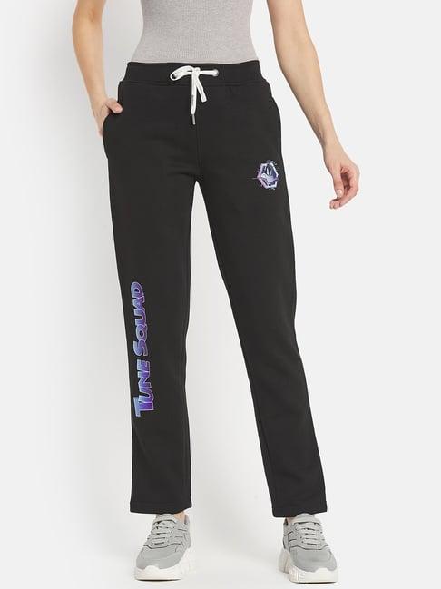 mettle black printed track pants