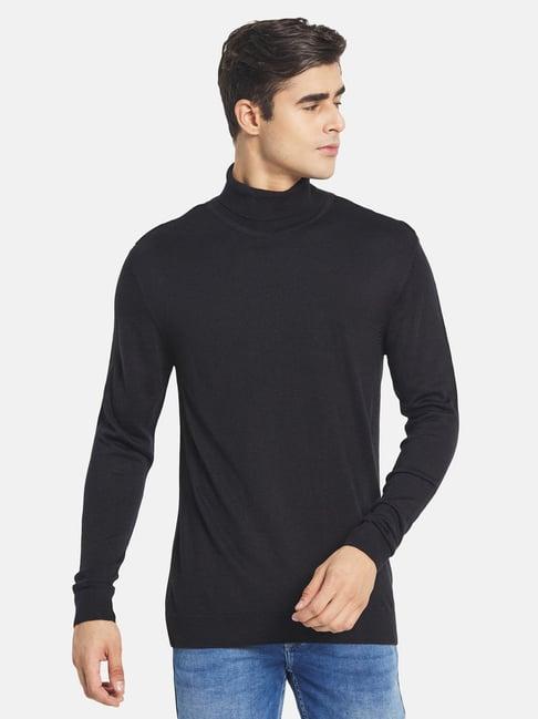 mettle black round neck sweater