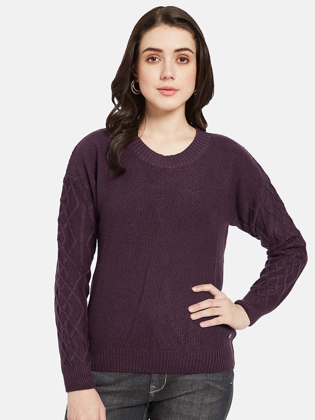 mettle cable knit round neck pullover