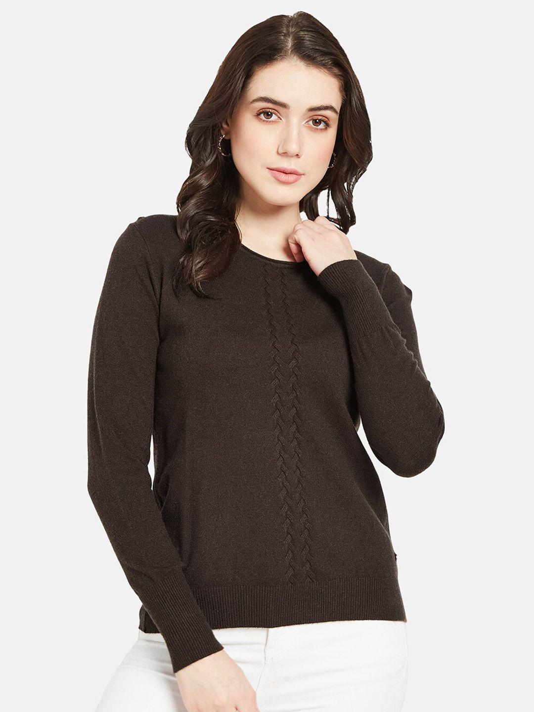 mettle cable knit round neck pullover