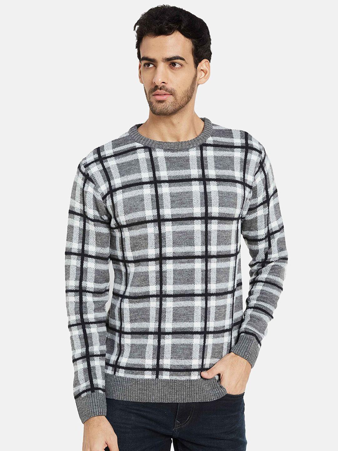 mettle checked acrylic pullover