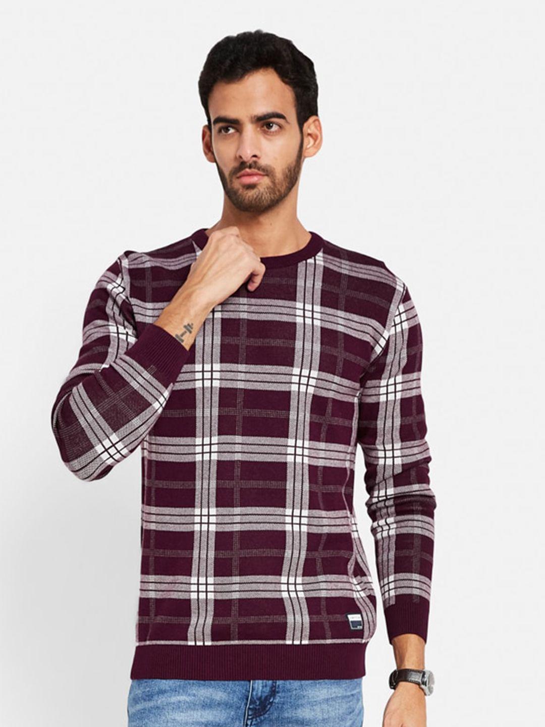 mettle checked cotton pullover