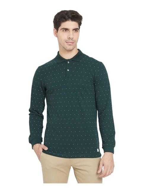 mettle green printed polo t-shirt