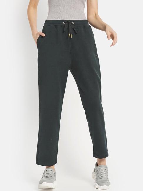 mettle green regular fit track pants