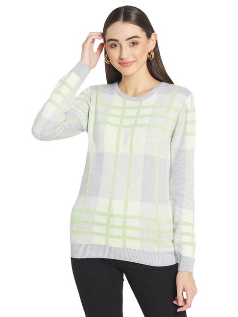 mettle grey chequered pullover