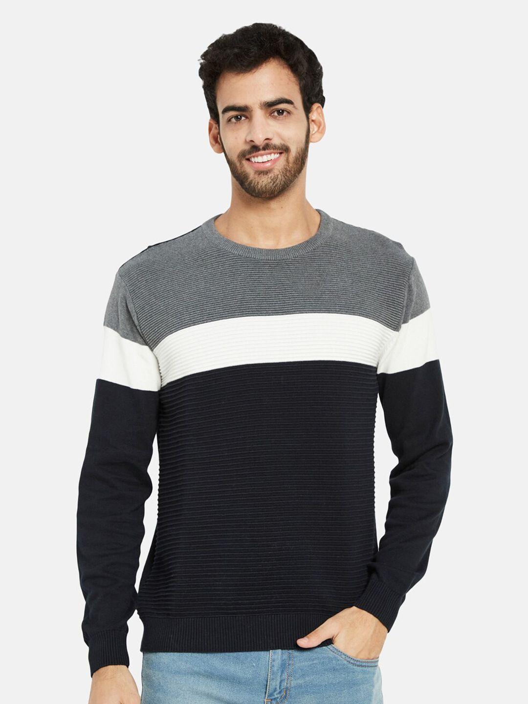 mettle horizontal striped cotton pullover