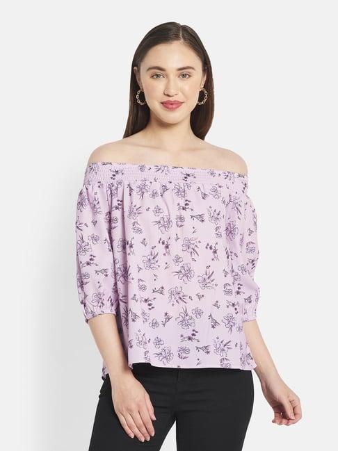 mettle lavender floral print top