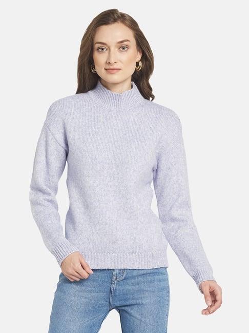 mettle lavender high neck pullover