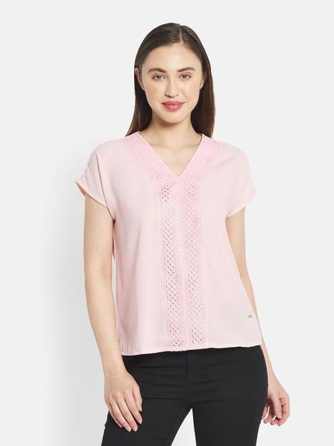 mettle light pink regular fit top