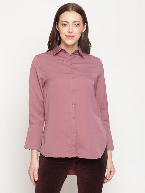 mettle mauve regular fit shirt