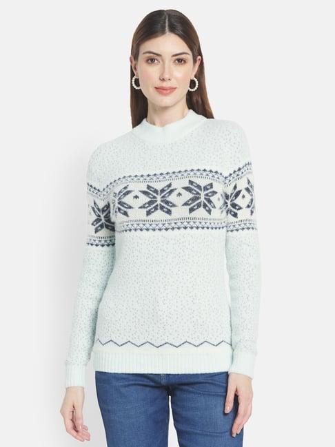 mettle mint green printed pullover