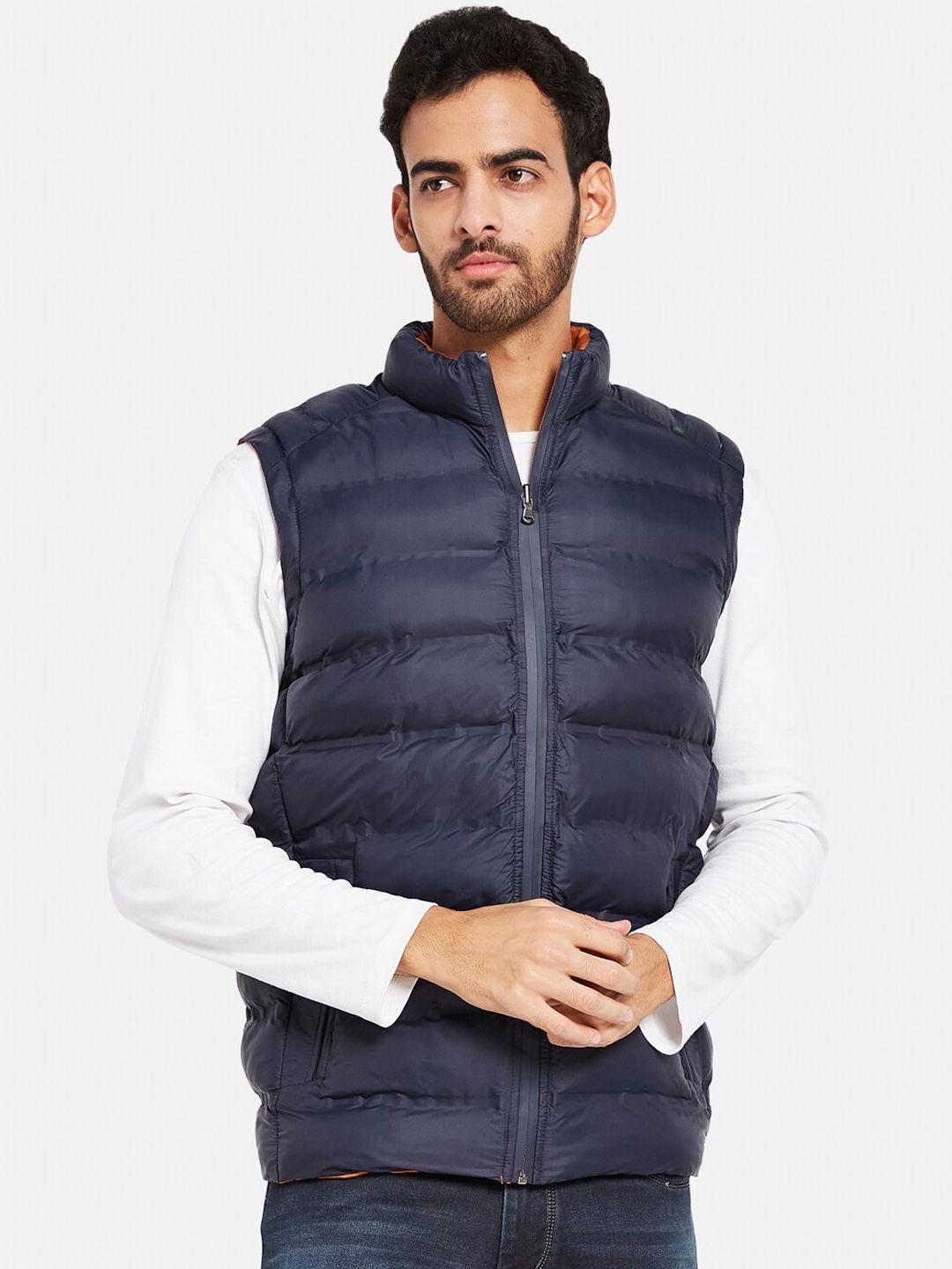 mettle mock collar sleeveless reversible puffed jacket