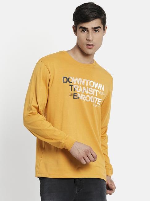 mettle mustard crew t-shirt