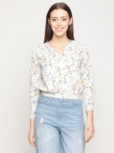 mettle off white floral print top