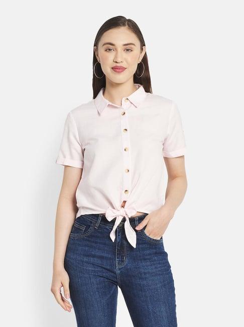 mettle pink regular fit shirt