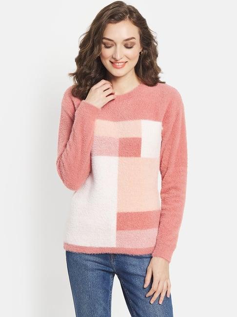 mettle red chequered pullover