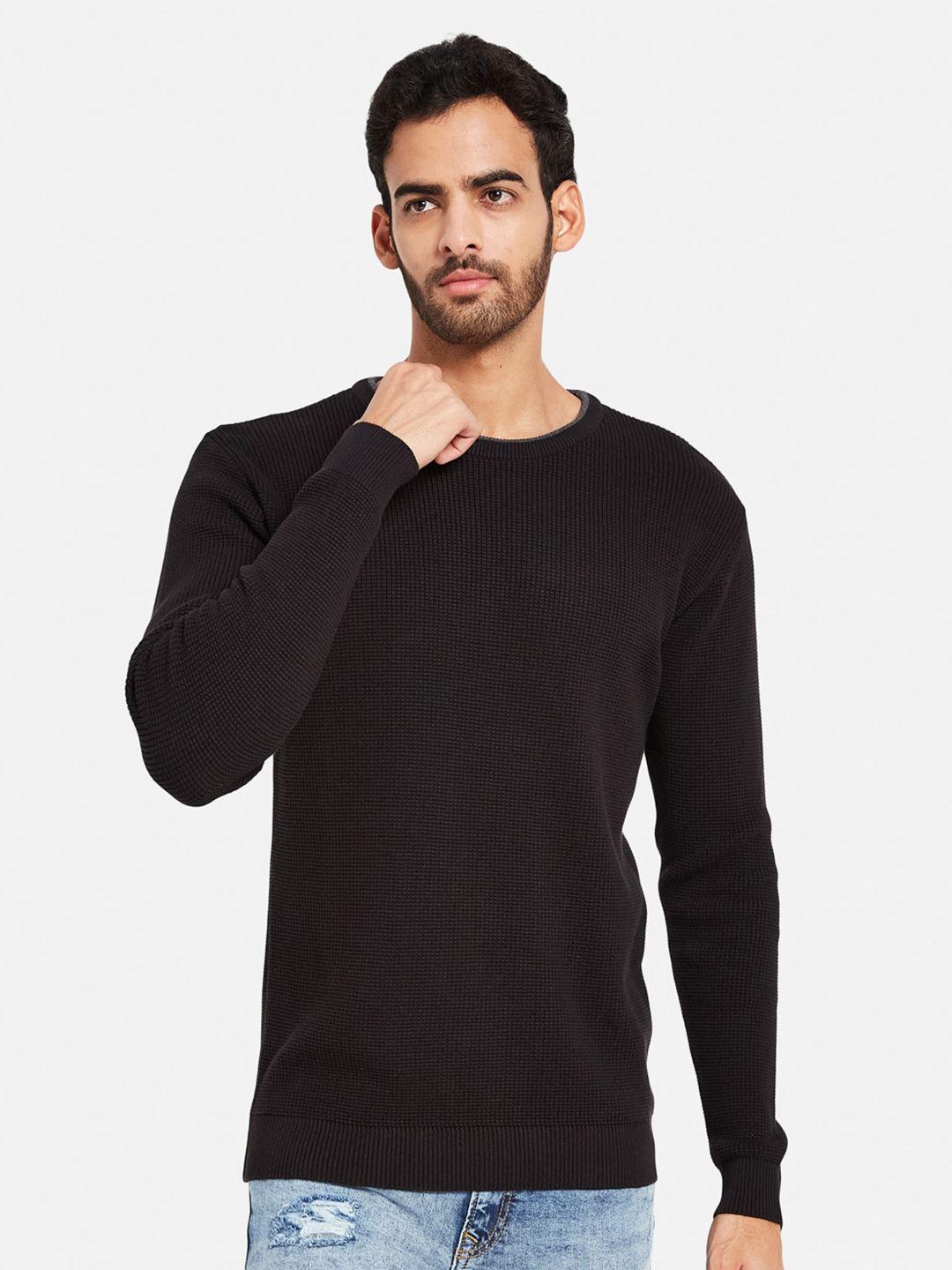 mettle round neck ribbed cotton pullover