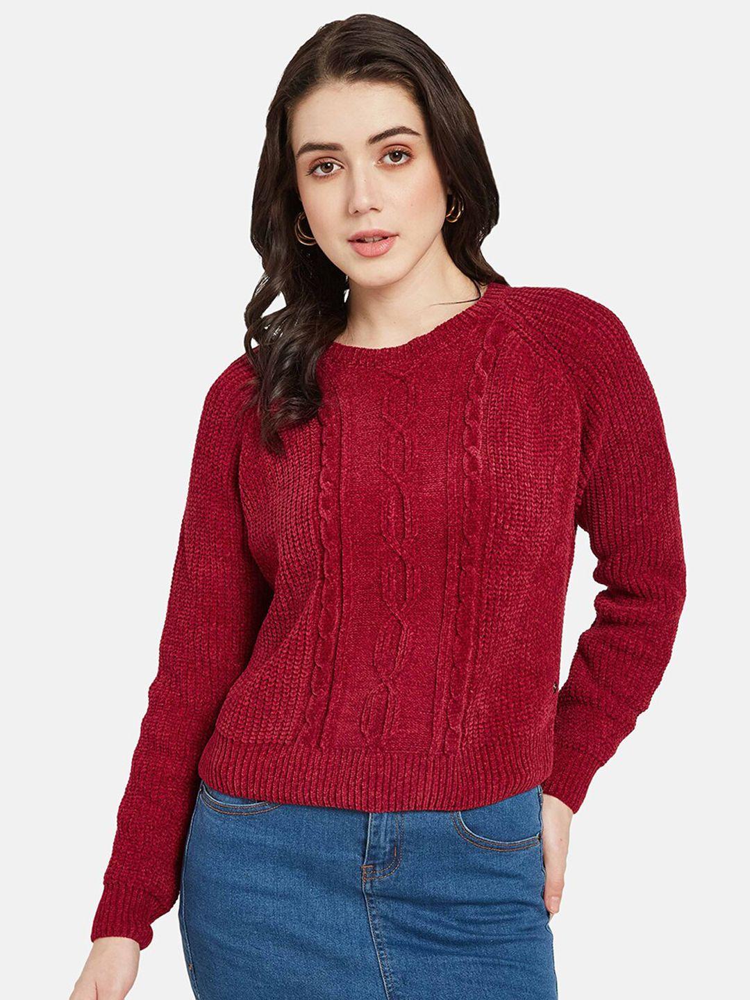 mettle self design cable knit pullover sweater