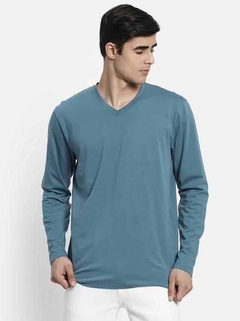 mettle teal v-neck t-shirt