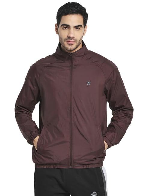 mettle wine full sleeves high neck jacket