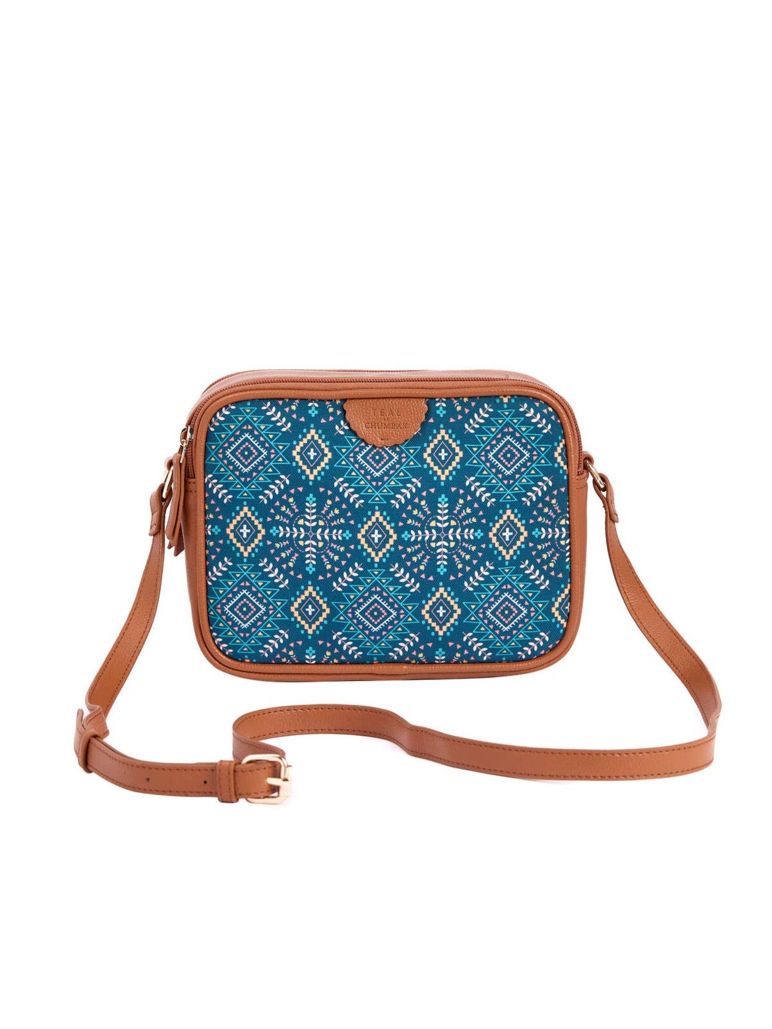 mexico aztec box sling bag