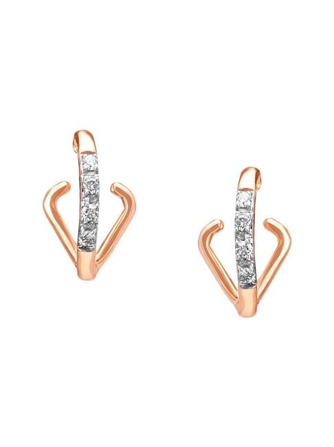 mia by tanishq 14k gold & diamond earrings for women