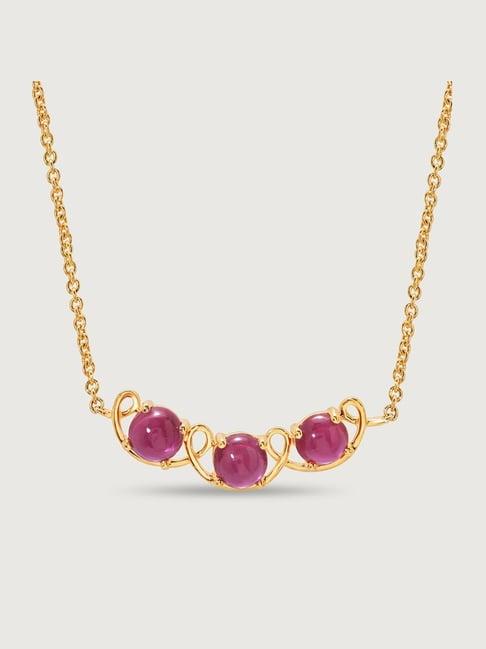 mia by tanishq ruby royale radiance 14k necklace
