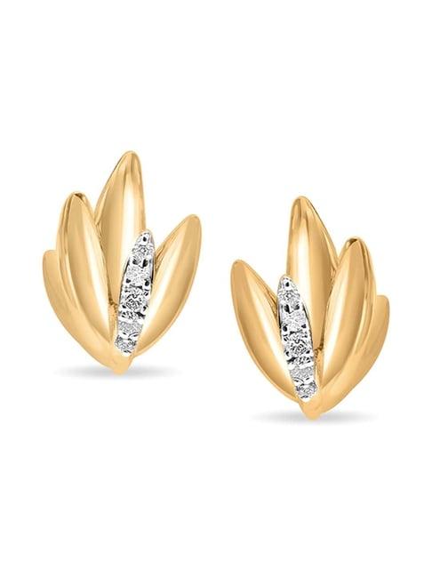 mia by tanishq 14k gold & diamond dhanteras inspired earrings for women