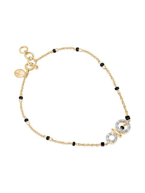 mia by tanishq 14k gold & diamond mangalsutra bracelet for women