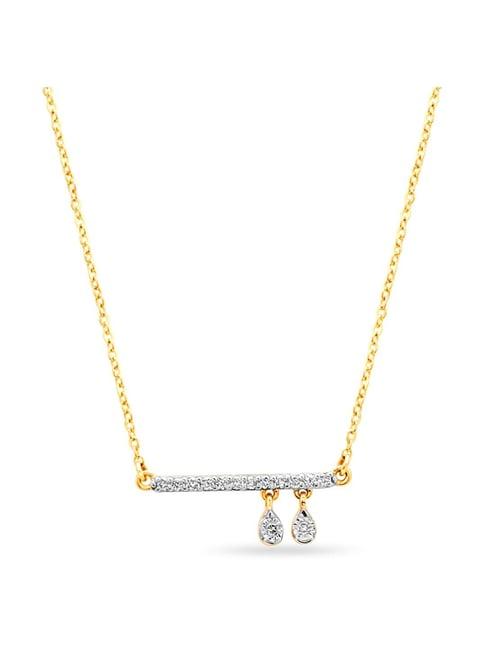 mia by tanishq 14k gold & diamond two to tango necklace for women