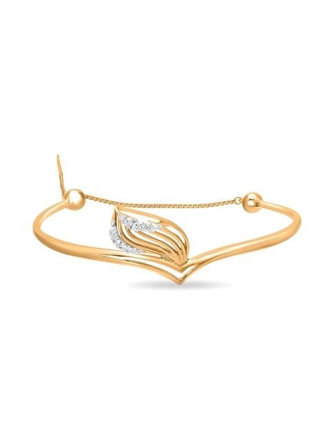 mia by tanishq 18k gold burning flame bangle for women