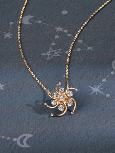 mia by tanishq ethereal star-crossed 14k diamond pendant