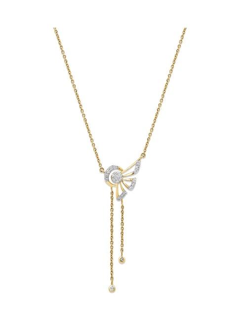 mia by tanishq nature's finest 14k gold the art of precision diamond princess necklace for women