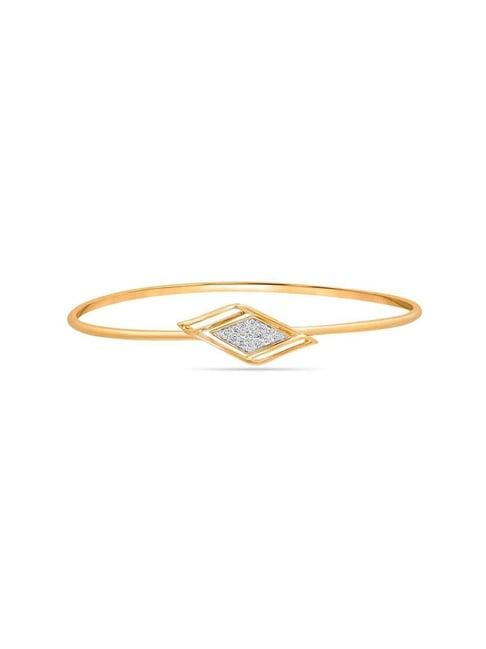 mia by tanishq nature's finest 14k yellow gold gilded geometric glory diamond classic bangle