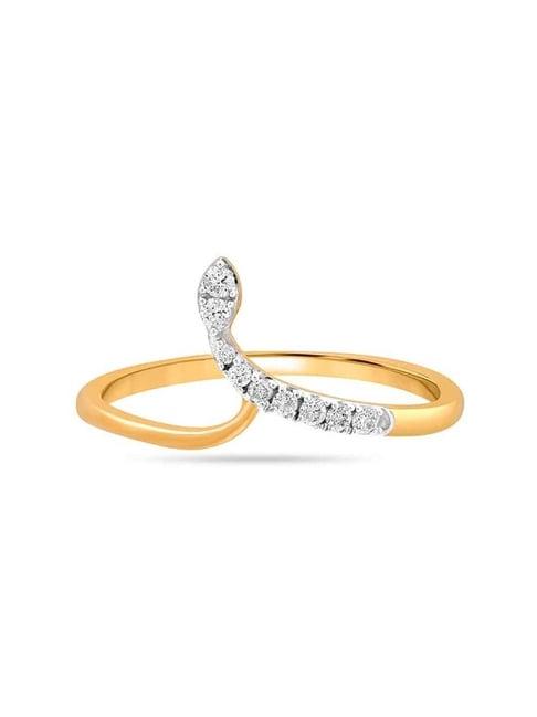 mia by tanishq nature's finest 14k yellow gold radiant sp elegance diamond ring