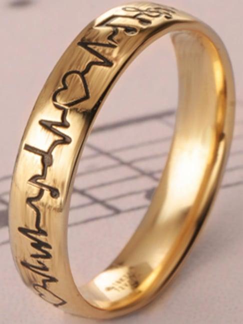mia by tanishq rhythmic radiance 14k yellow gold ring for women