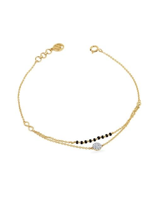 mia by tanishq two-as-one 14k gold & diamond mangalsutra bracelet