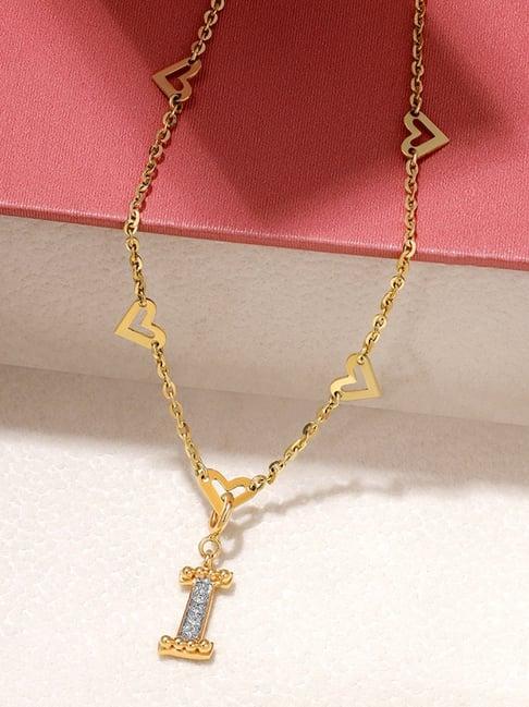 mia sutra diy with alphabet charms- i diamond necklace