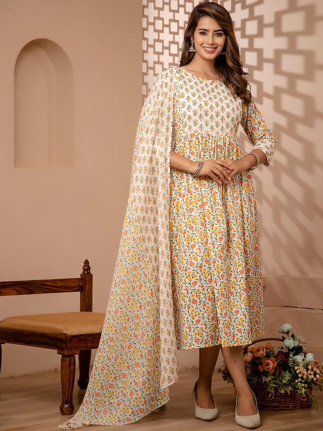 mialo fashion printed maternity kurta with dupatta